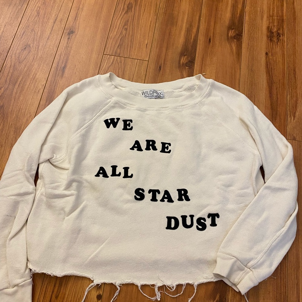 Wild fox cropped sweatshirt